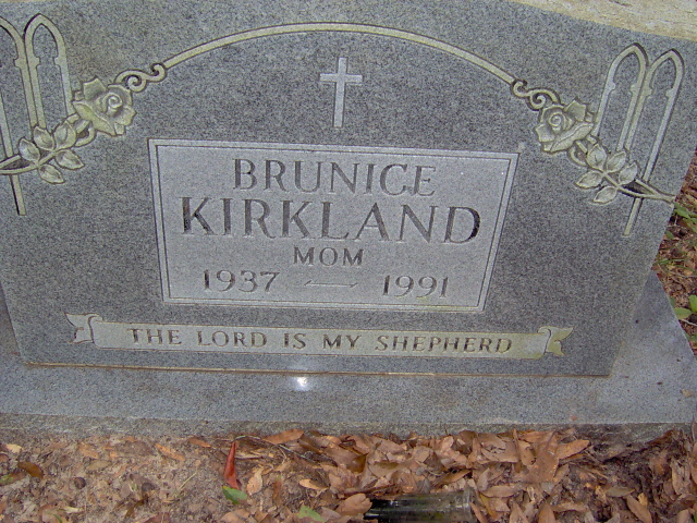 Headstone for Kirkland, Brunice